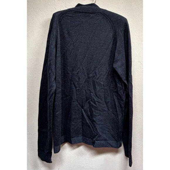 Horny Toad Mens Wool 1/4 Zip Mock Pullover Sweater Size Large Gray Lightweight - Picture 2 of 8